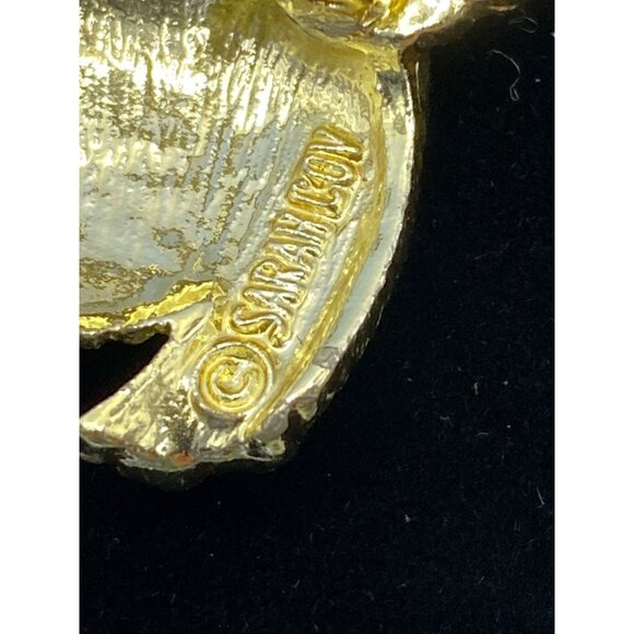 Vintage Sarah Coventry Gold-Tone Dog Brooch With Rope Detailing J0260 - Picture 8 of 12